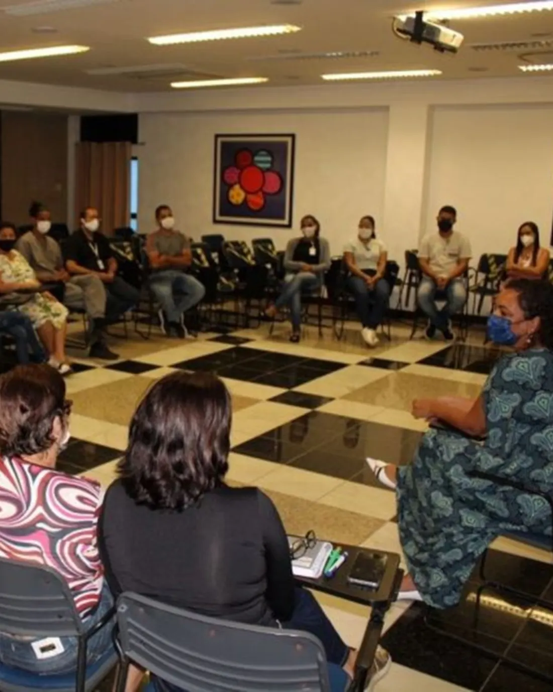 Roda de conversa sobre saúde ocupacional